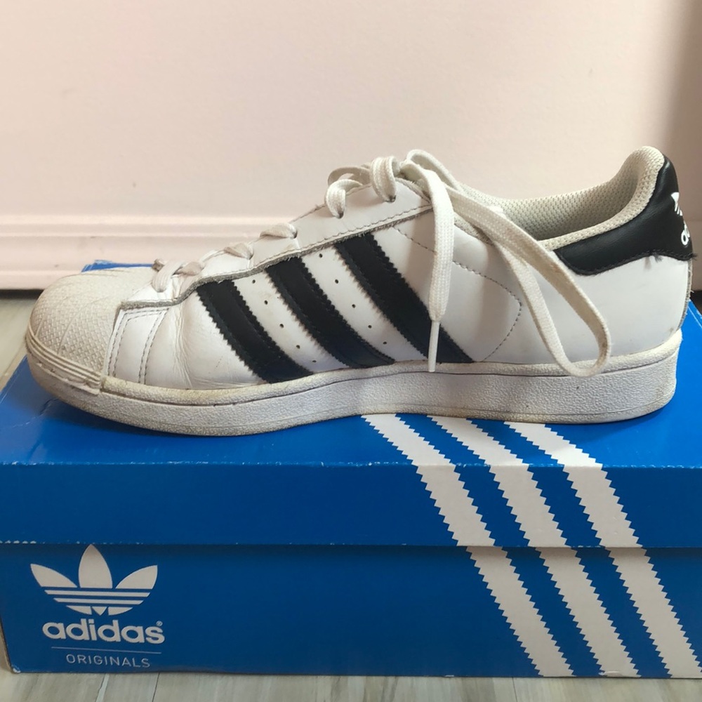 White and black adidas